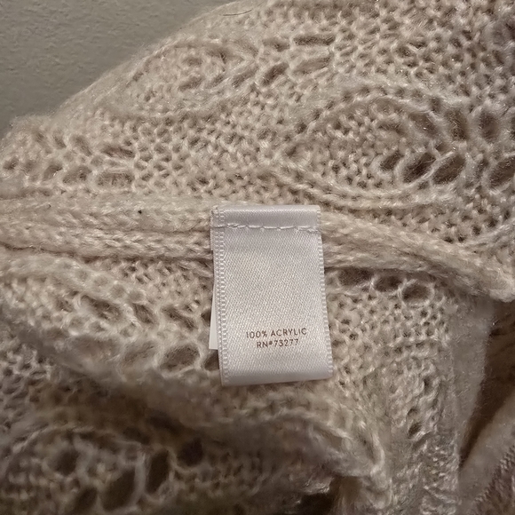 LC Lauren Conrad Long Pointelle Duster Cardigan - Picture 6 of 7